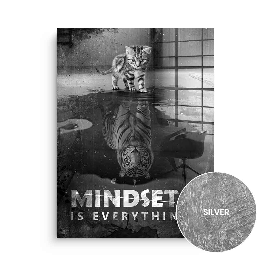 Mindset is everything #Tiger - silver leaf