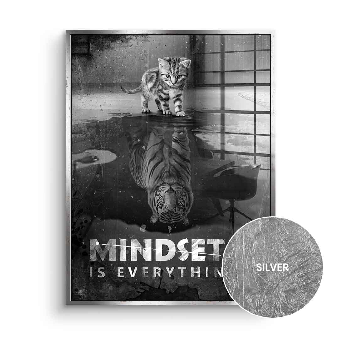 Mindset is everything #Tiger - silver leaf