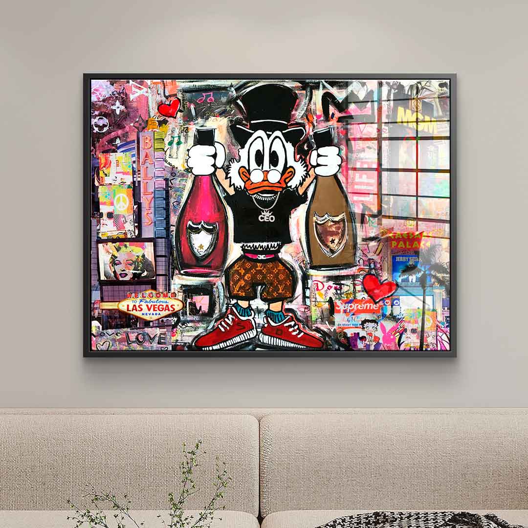 Scrooge in Las Vegas - acrylic glass