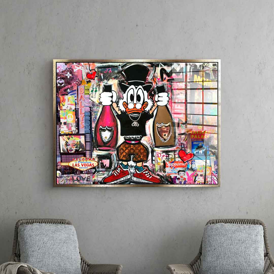 Scrooge in Las Vegas - acrylic glass