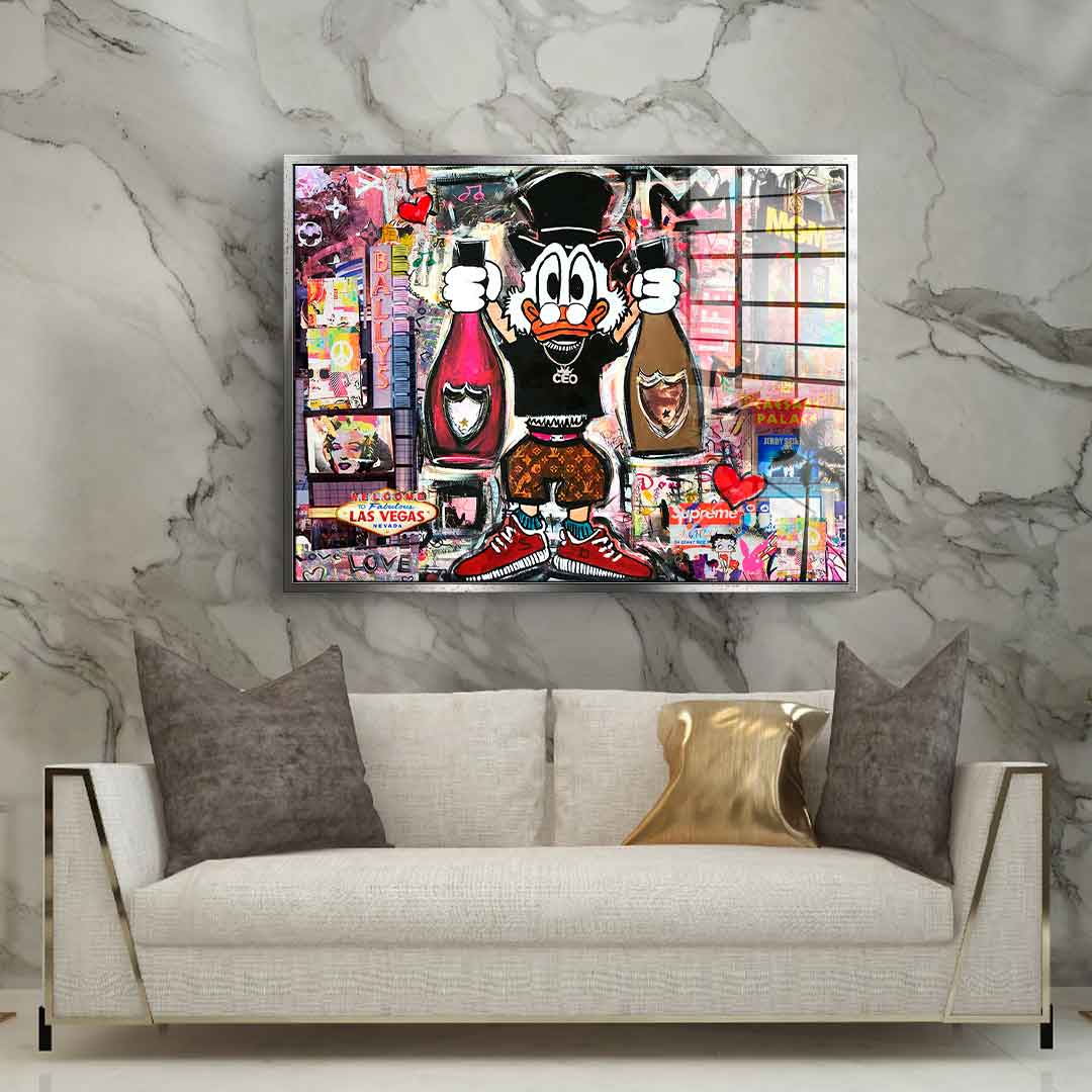 Scrooge in Las Vegas - acrylic glass