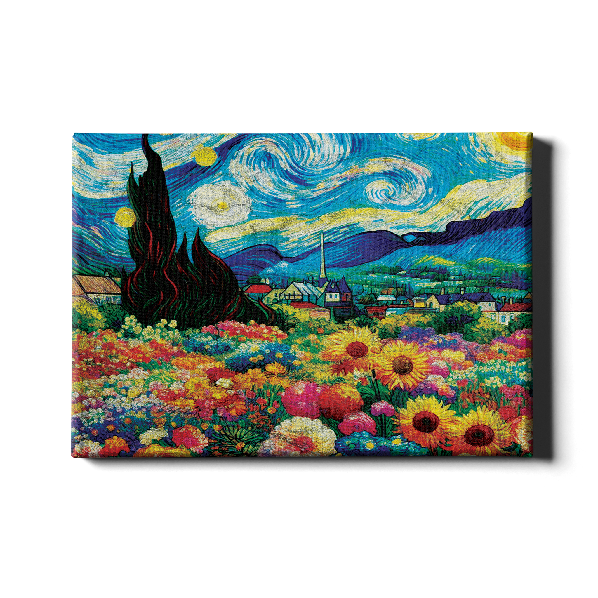 FLOWERS UNDER A STARRY NIGHT