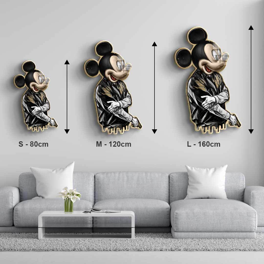 Wall sculpture Gangster King - gold leaf