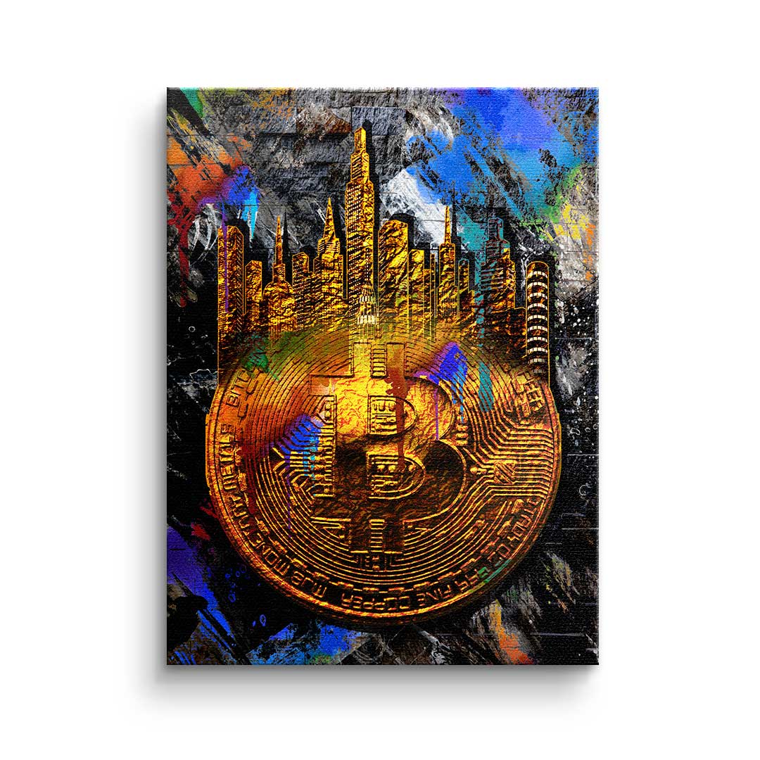 BITCOIN &amp; CRYPTOS<tc>Wall Art</tc> | Beautiful<tc>Canvas Art</tc> Ready to hang | XXL Bitcoin Ethereum Crypto