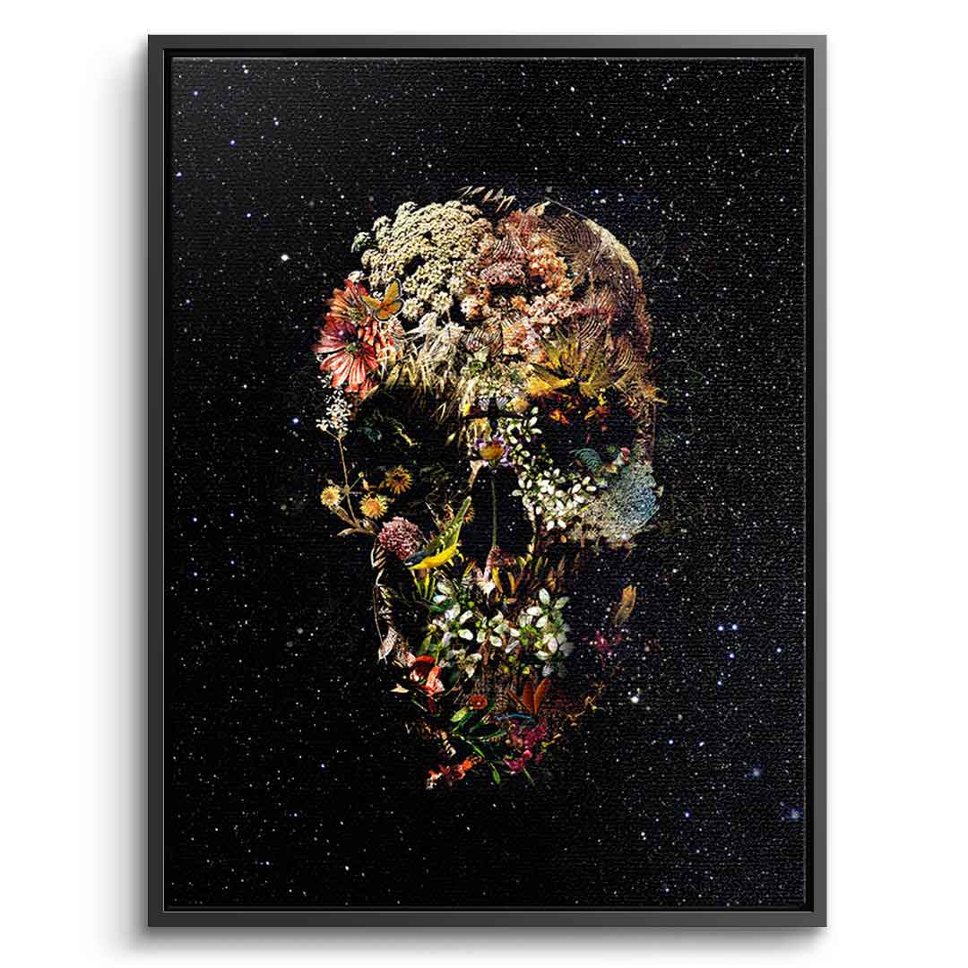 Black Flower Skull