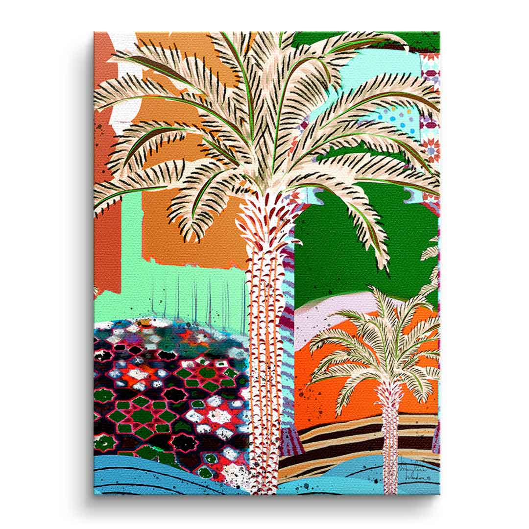 Colorful palm tree