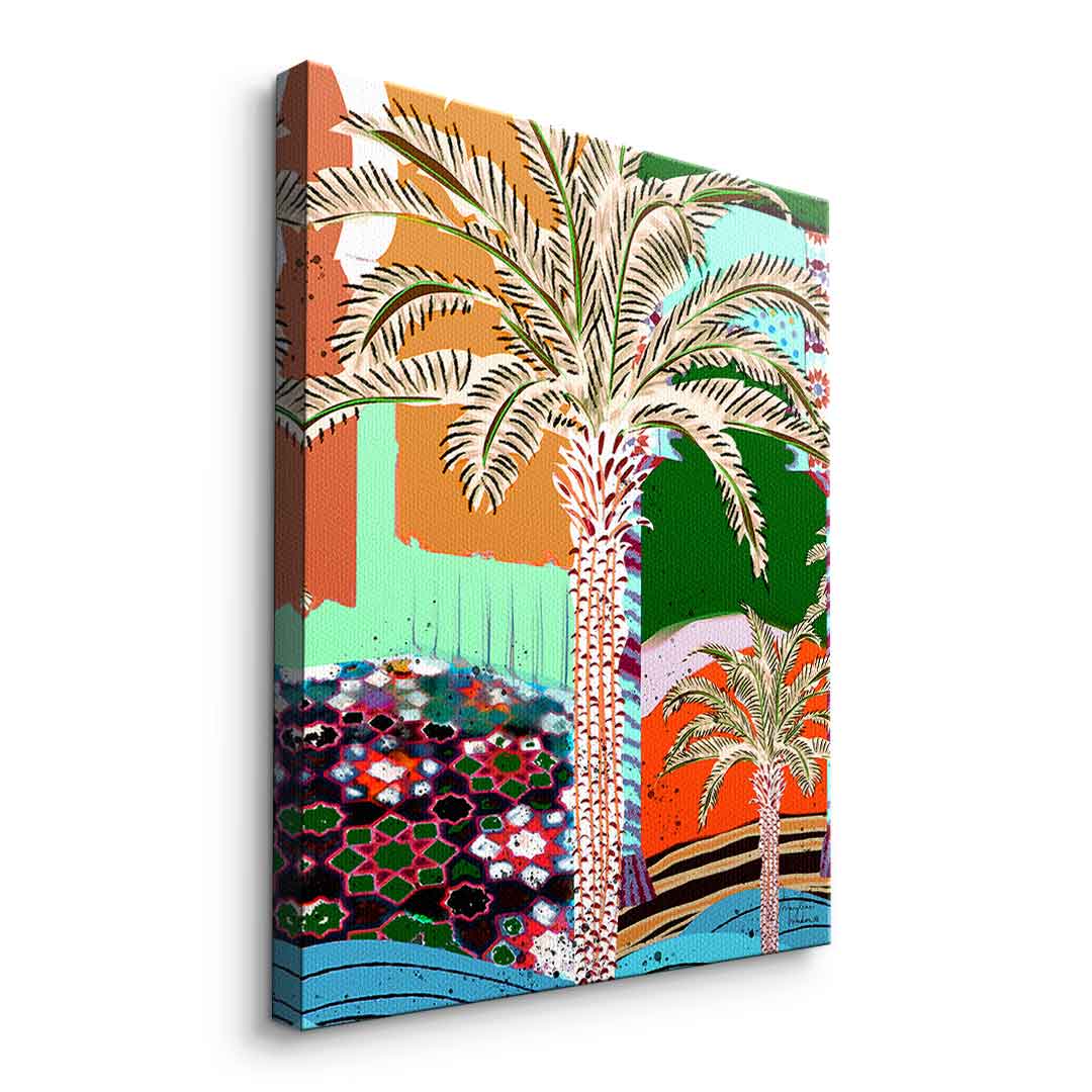 Colorful palm tree