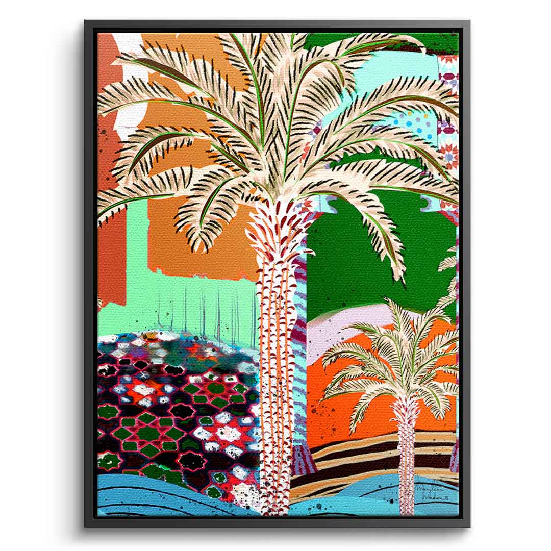 Colorful palm tree