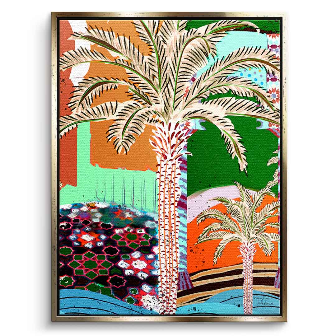 Colorful palm tree