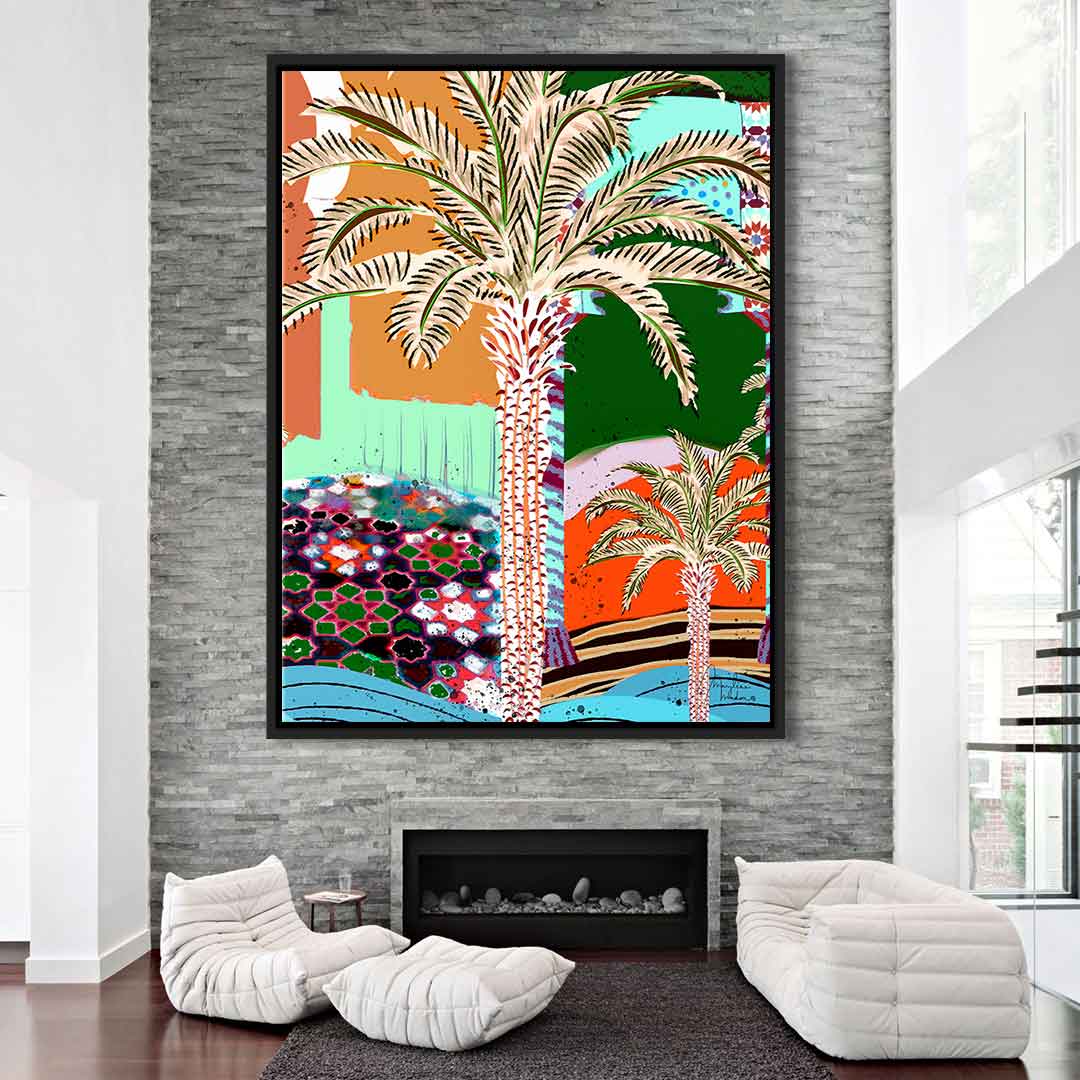 Colorful palm tree