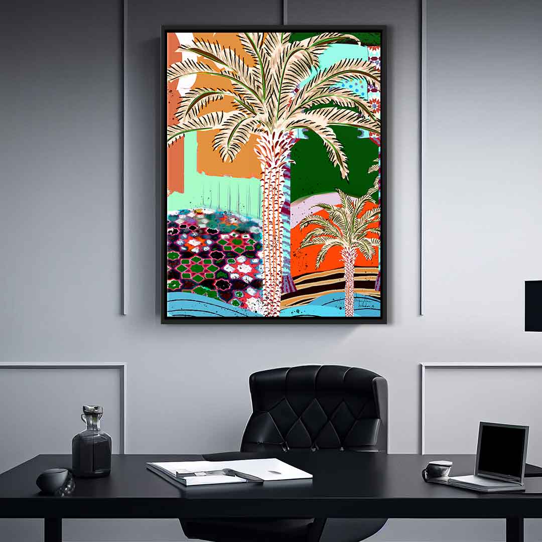 Colorful palm tree