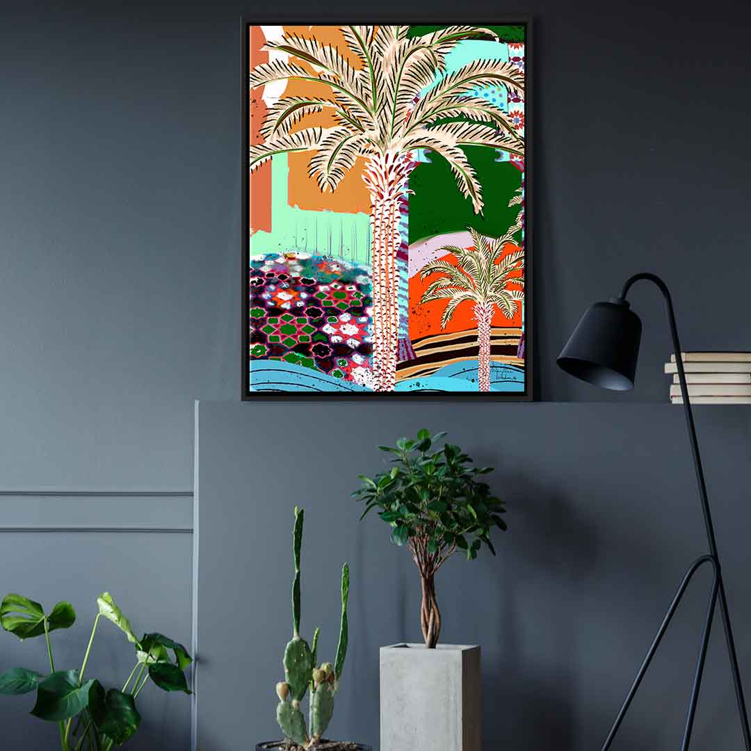 Colorful palm tree