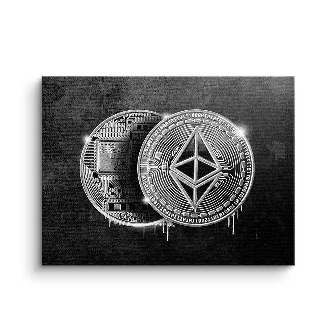 BITCOIN &amp; CRYPTOS<tc>Wall Art</tc> | Beautiful<tc>Canvas Art</tc> Ready to hang | XXL Bitcoin Ethereum Crypto