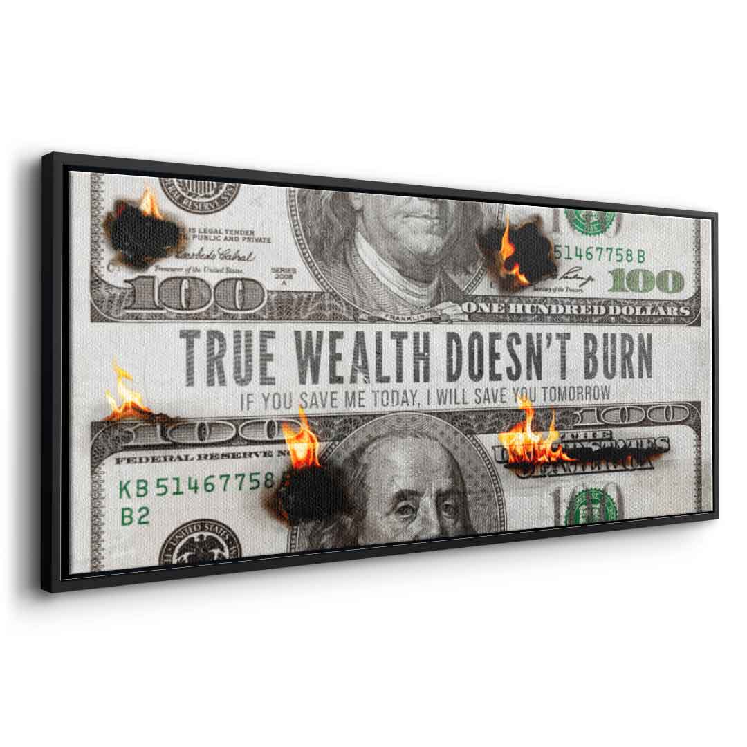 TRUE WEALTH DOESN'T BURN