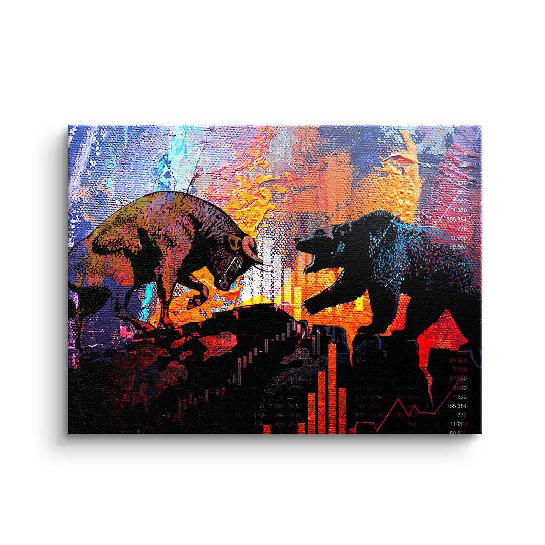 Stock market - canvas 3x