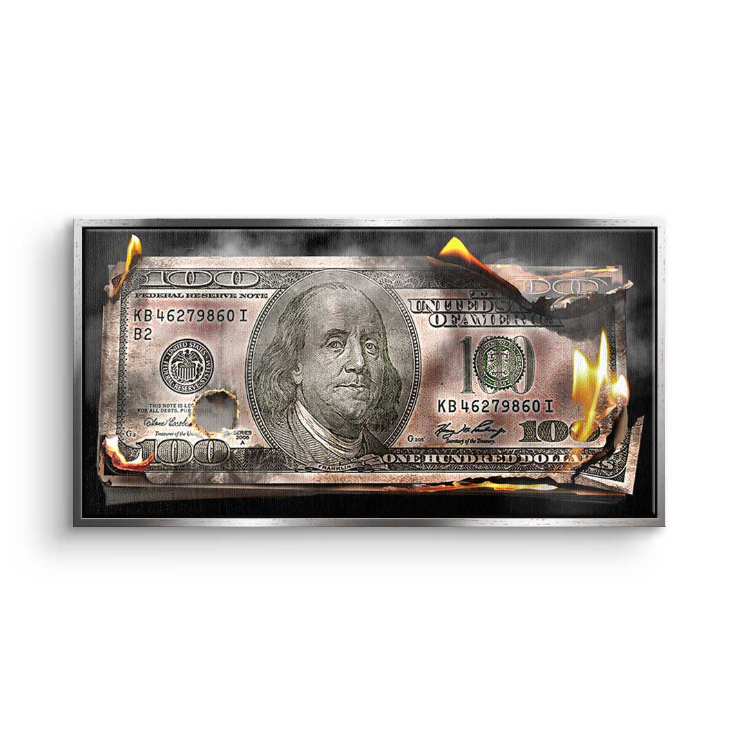 Burning 100 Dollar Bill