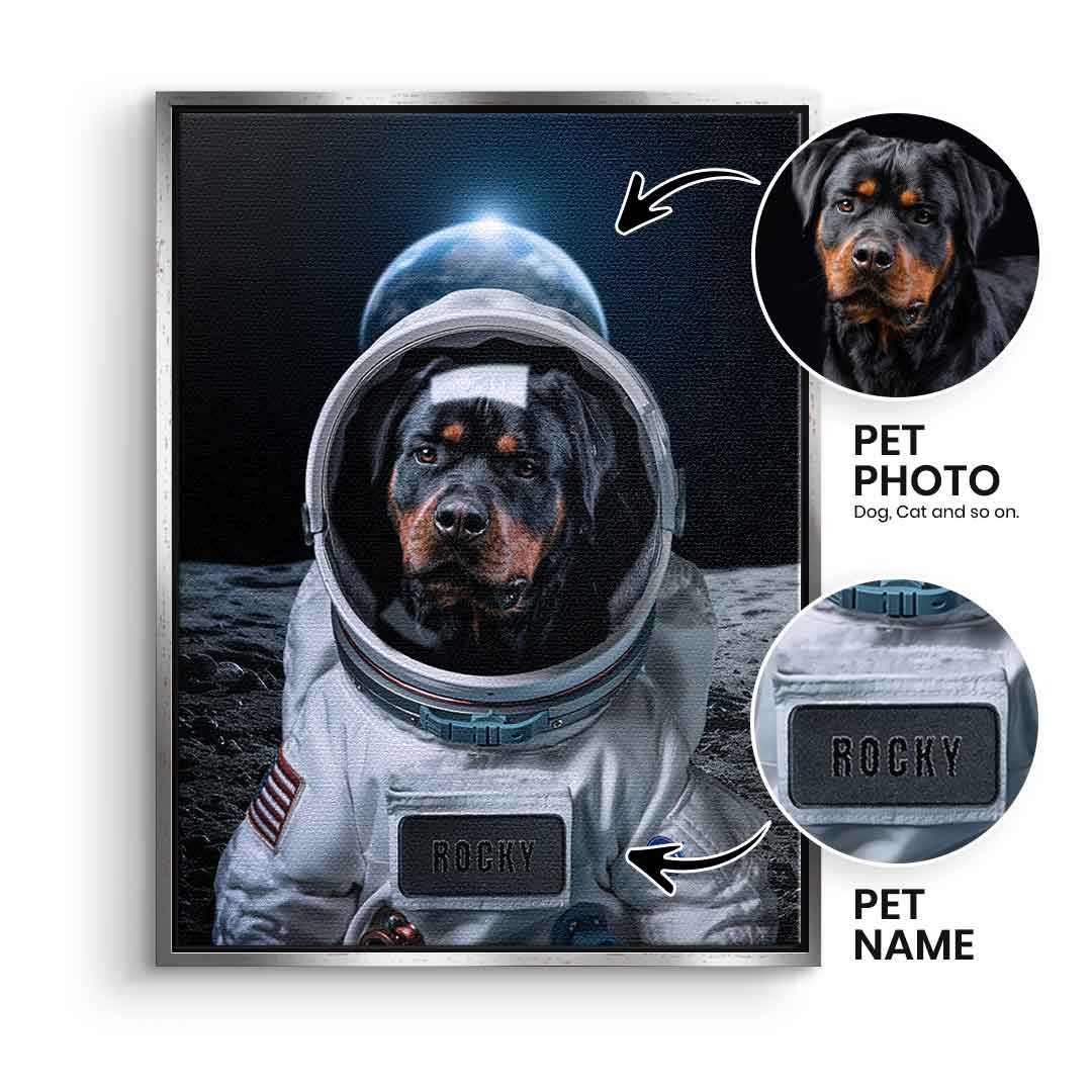 Astronaut Pet Portrait Customizable