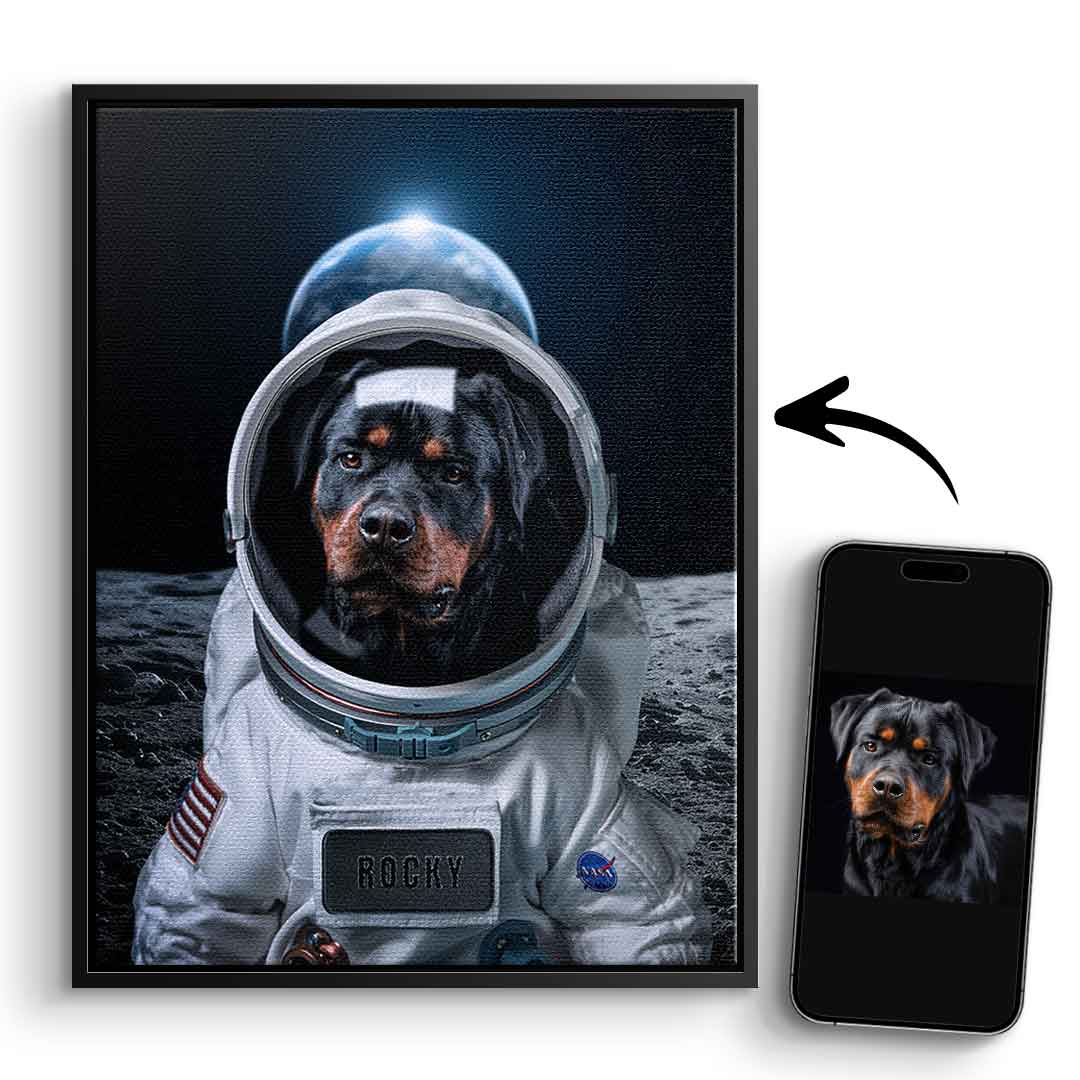 Astronaut Pet Portrait Customizable