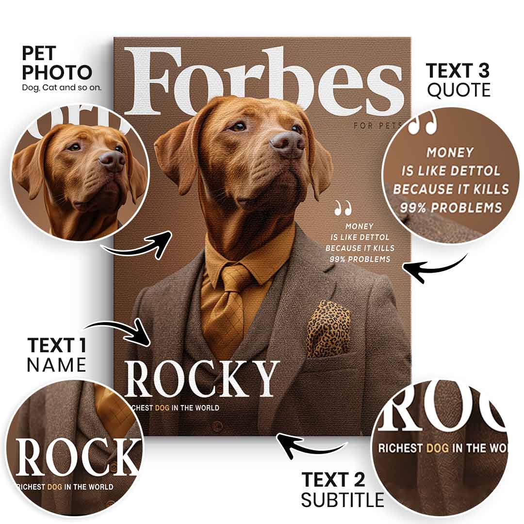 Business Magazine Pet Portrait Customizable