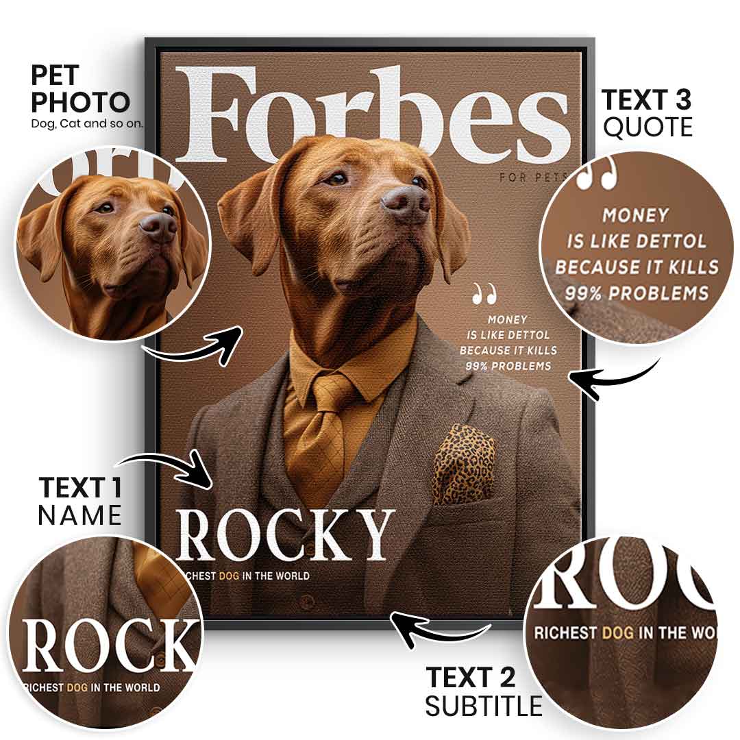 Business Magazine Pet Portrait Customizable