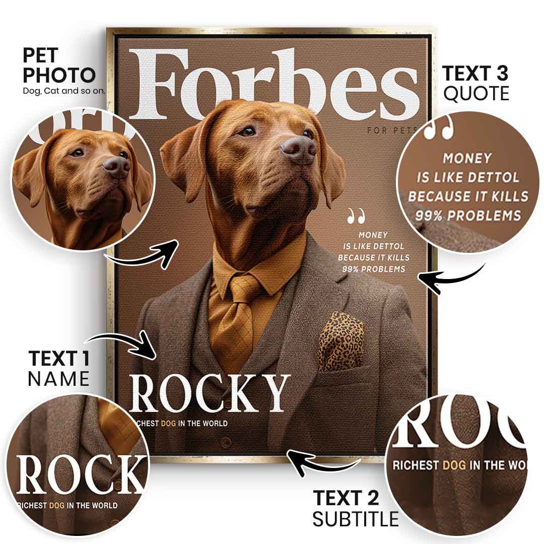 Business Magazine Pet Portrait Customizable