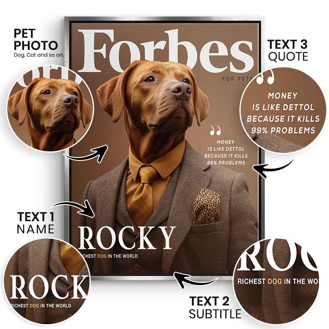 Business Magazine Pet Portrait Customizable