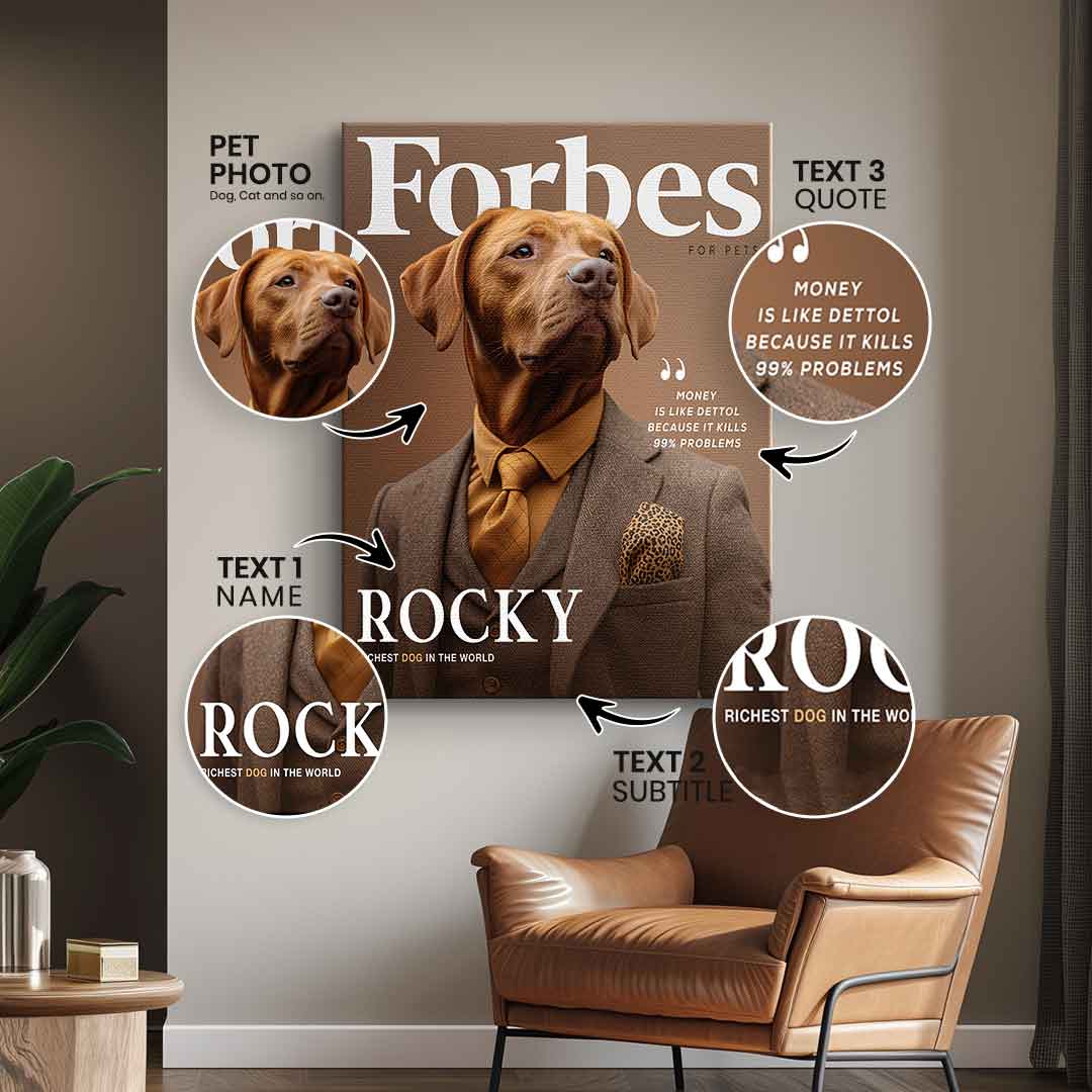 Business Magazine Pet Portrait Customizable