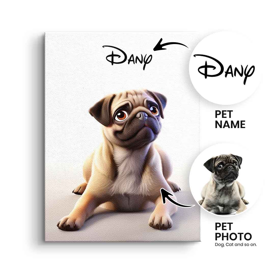 Cartoon Pet Portrait Customizable