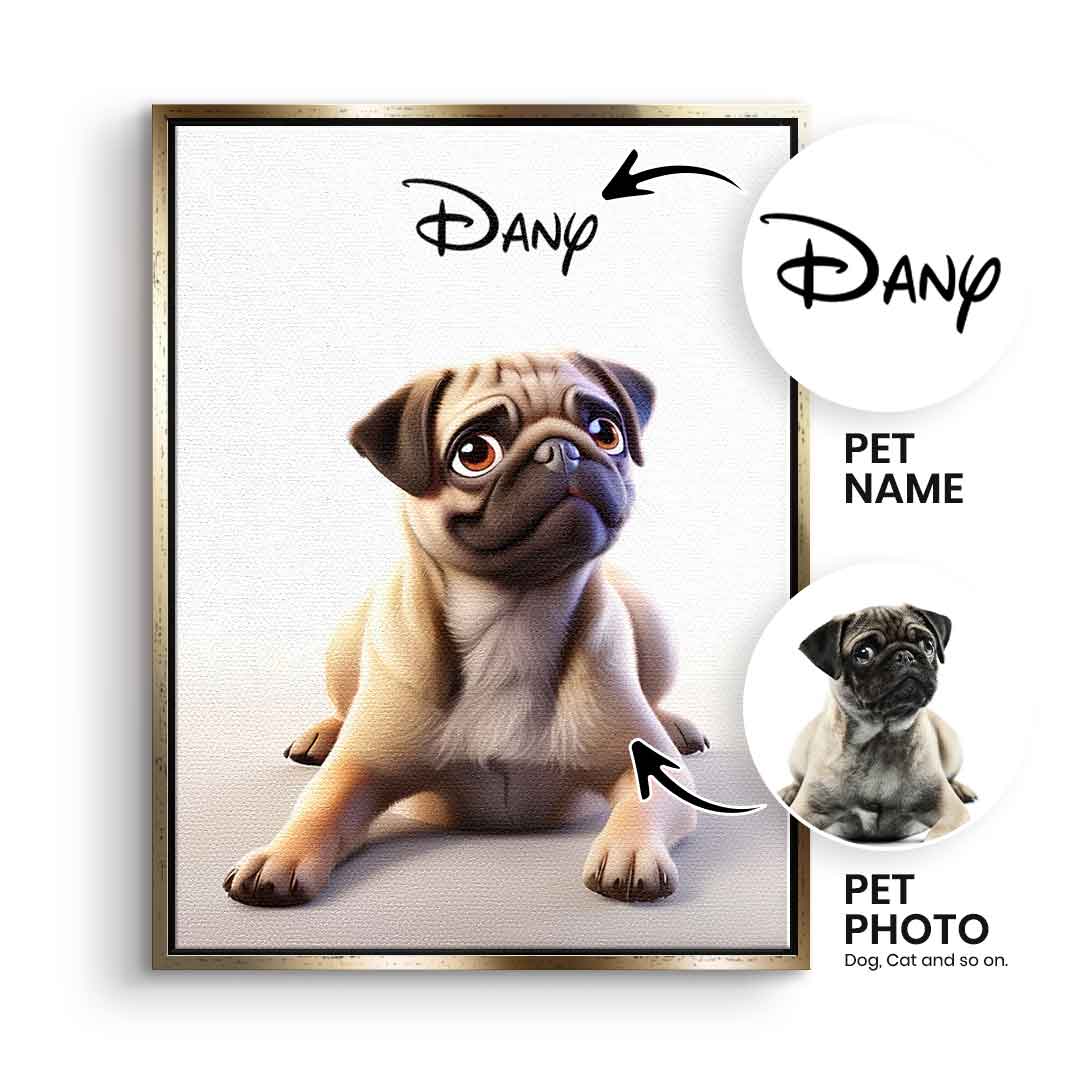 Cartoon Pet Portrait Customizable