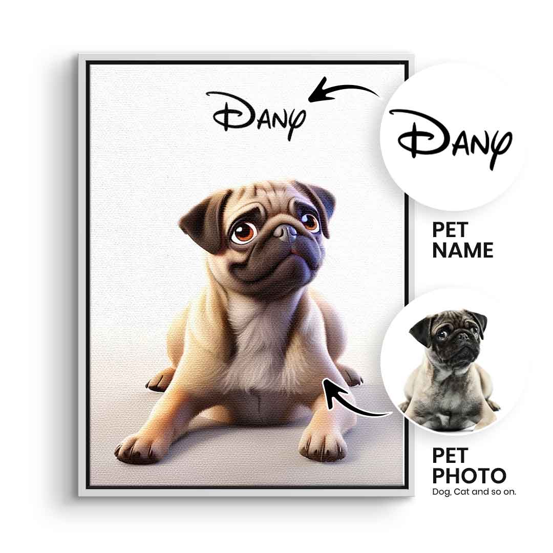 Cartoon Pet Portrait Customizable