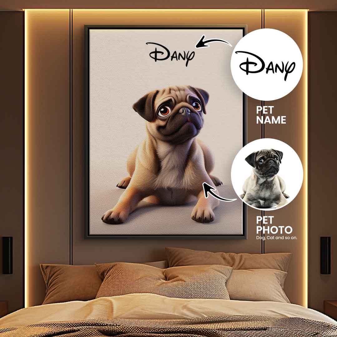 Cartoon Pet Portrait Customizable