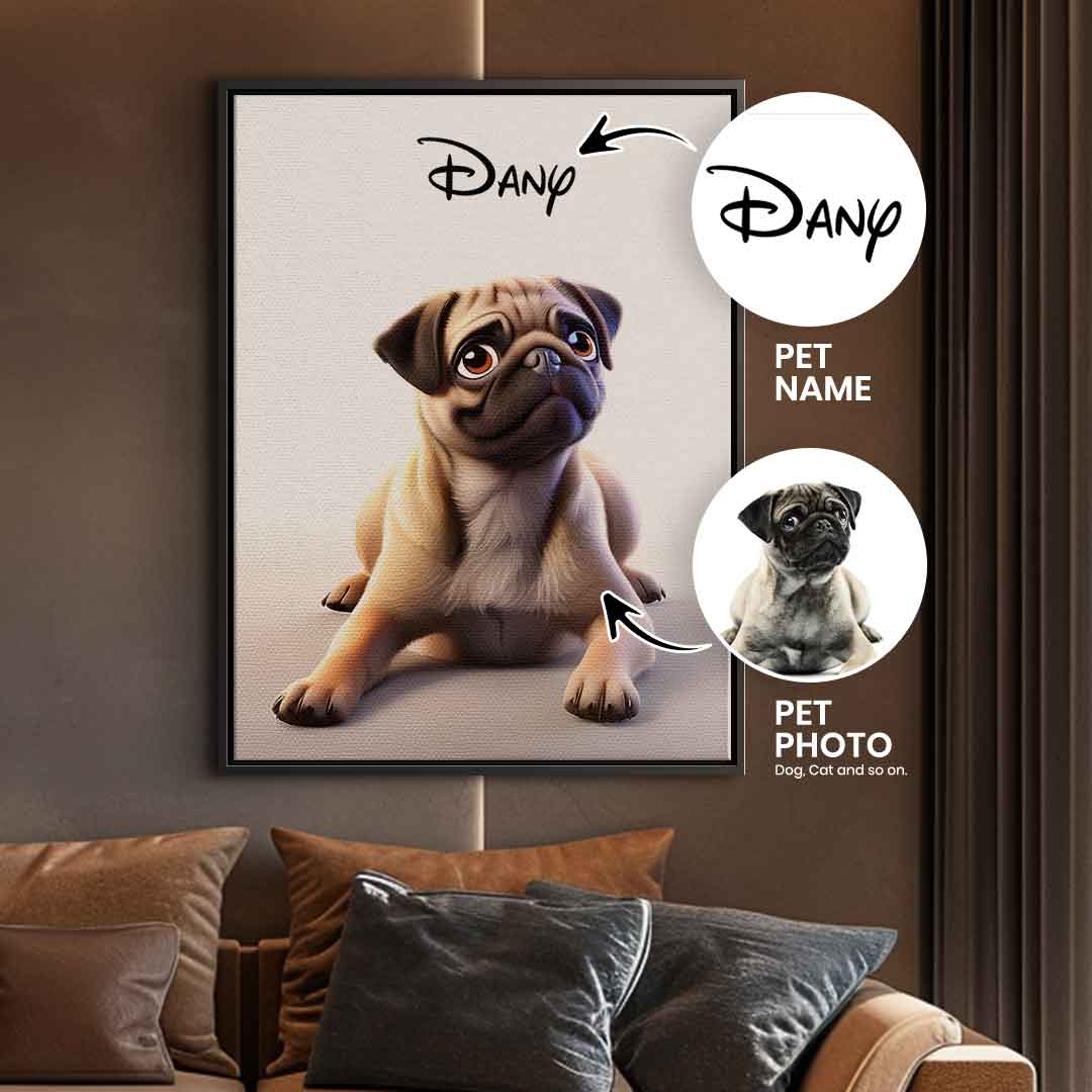 Cartoon Pet Portrait Customizable