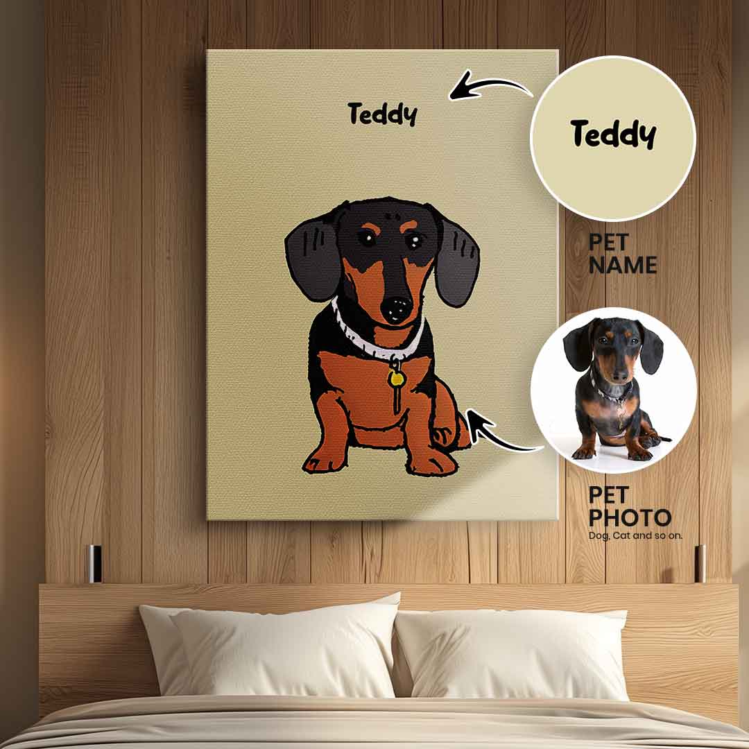 Child Painted Pet Portrait Customizable