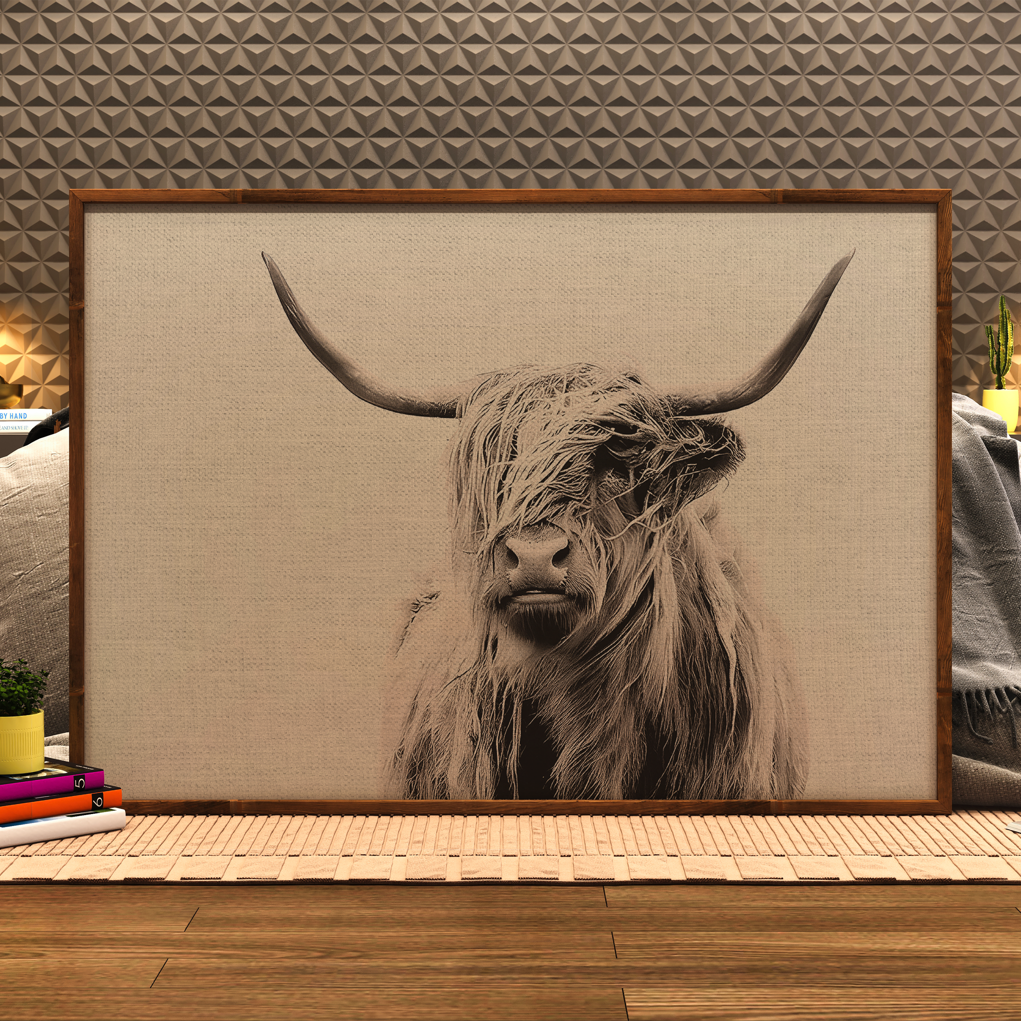 PORTRAIT OF A HIGHLAND COW