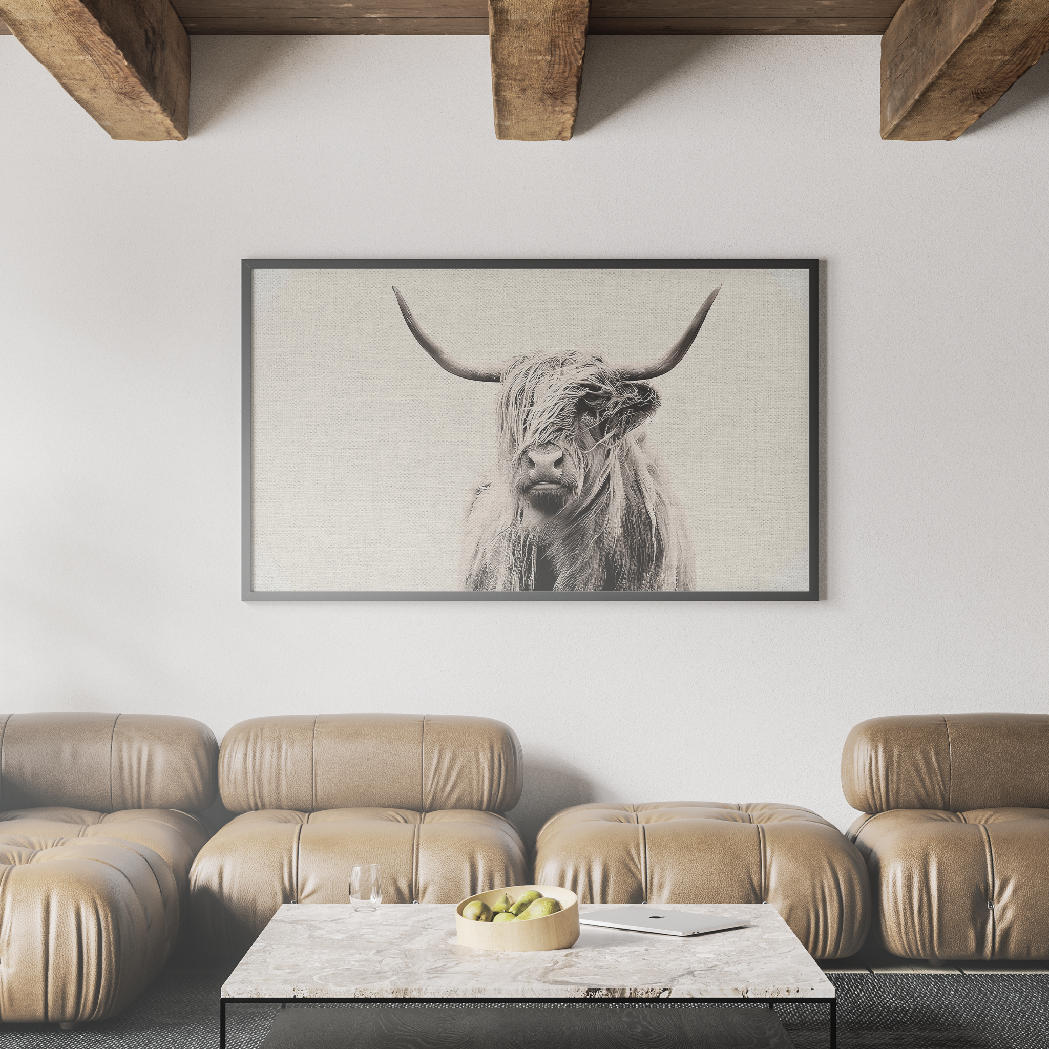 POTRAIT D'UNE VACHE DES HIGHLANDS