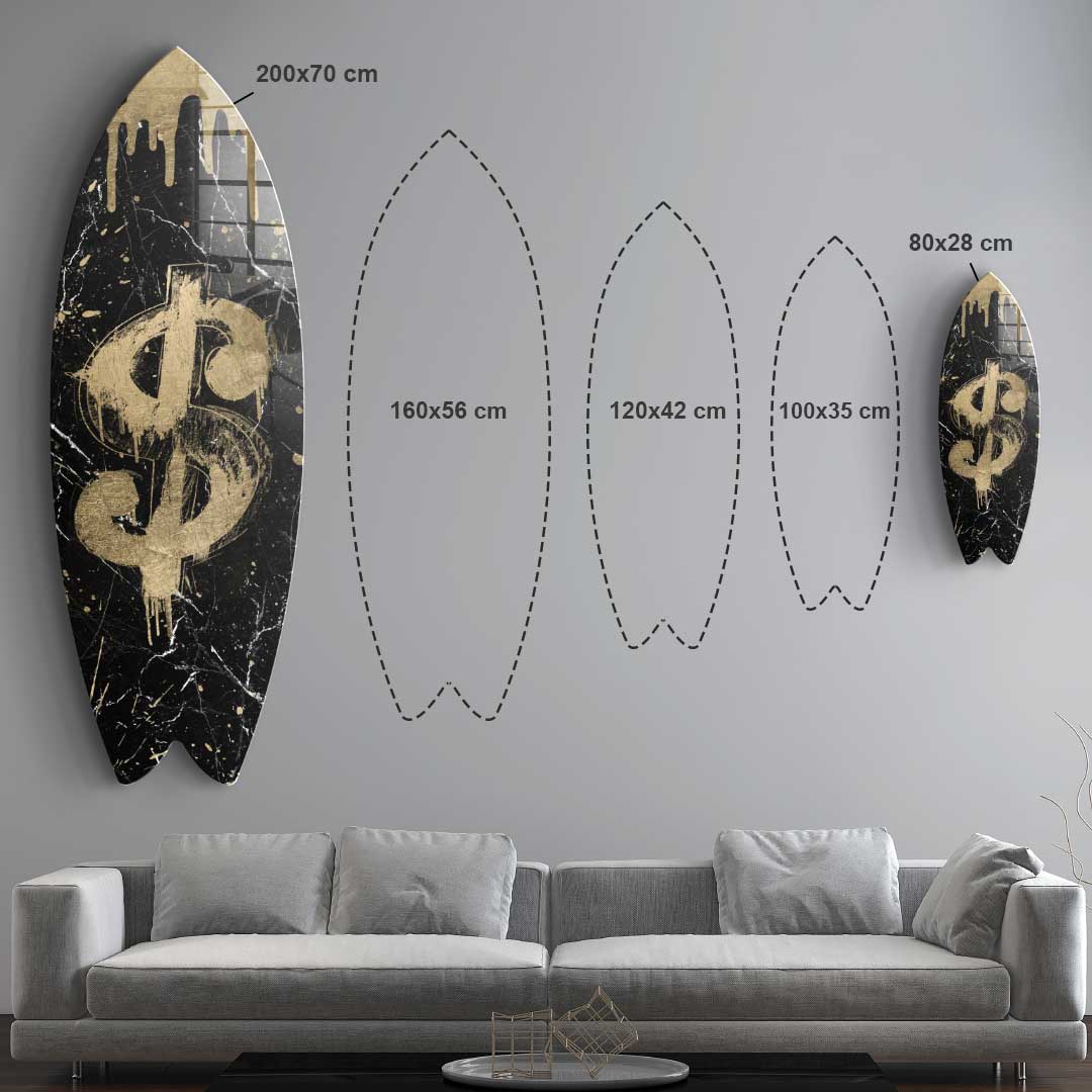 Surfboard Gangster Sign - acrylic glass