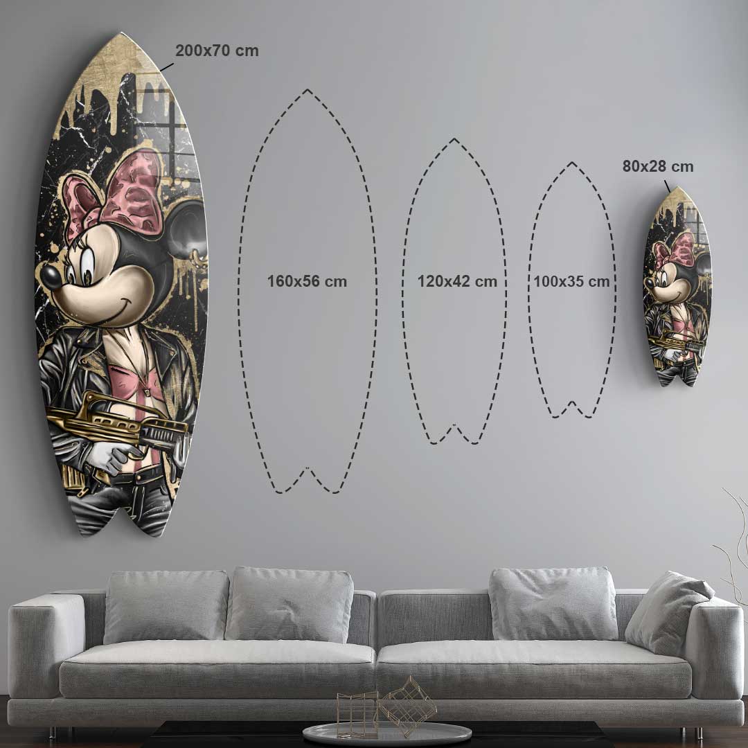 Surfboard Gangster Queen - acrylic glass