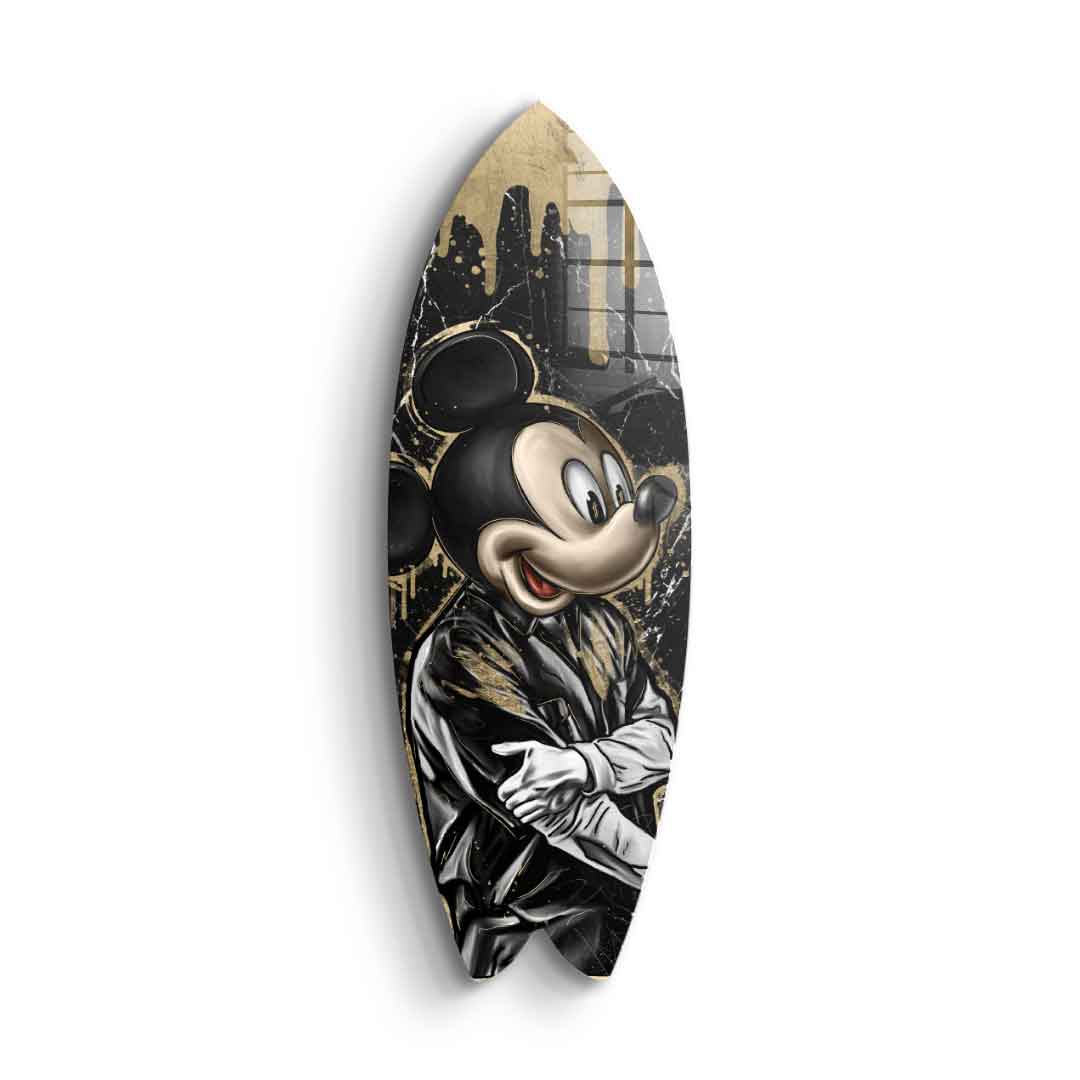 Surfboard Gangster King - gold leaf