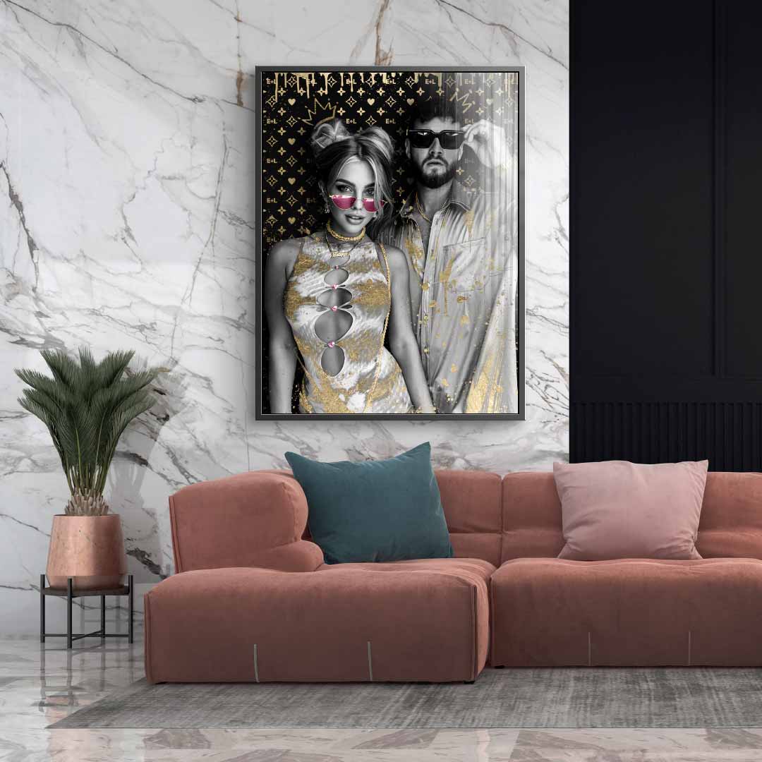 Unique - Couple Editable Art - acrylic glass